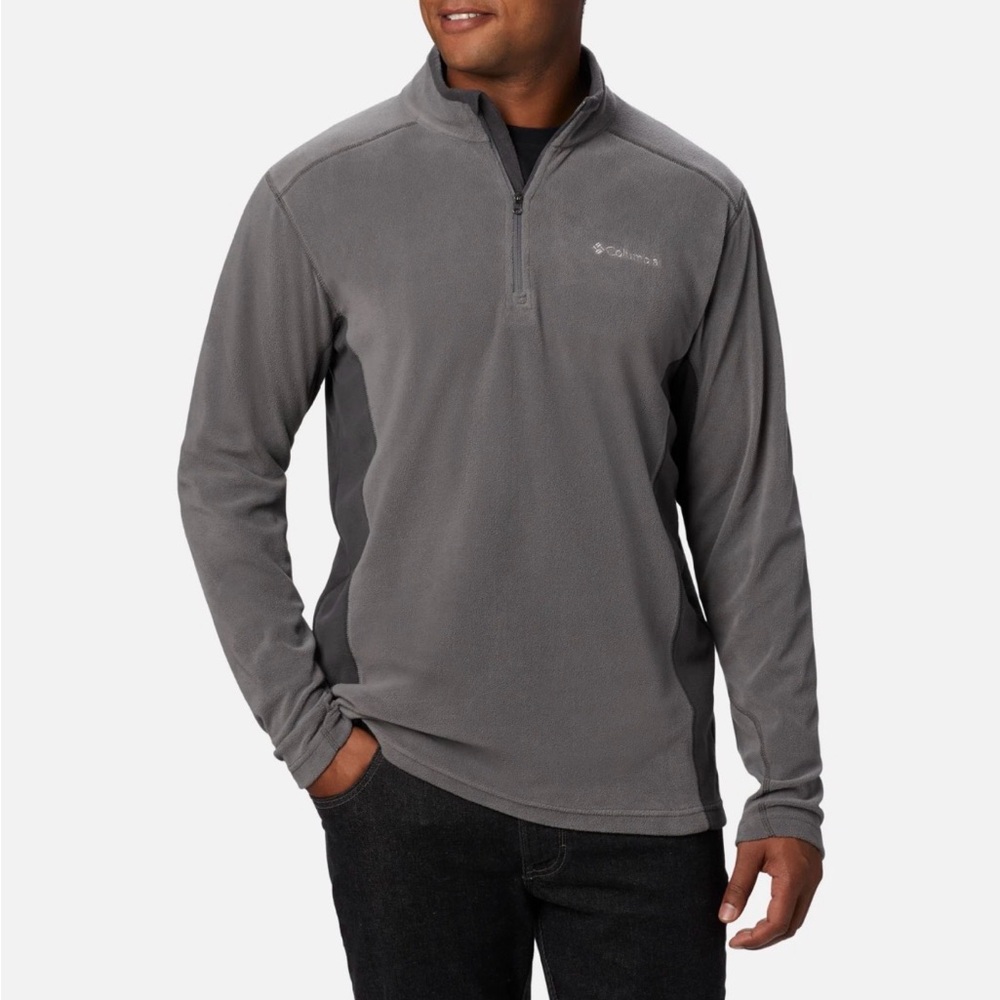 Columbia Gray Half-Zip Fleece Pullover